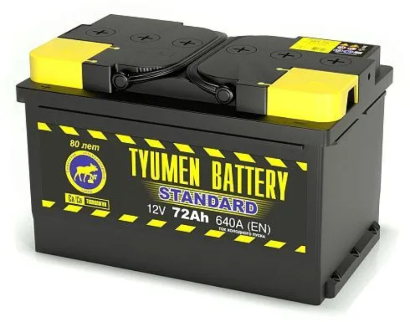 фото Аккумулятор TYUMEN BATTERY 6СТ-72/640 о.п. низкий 