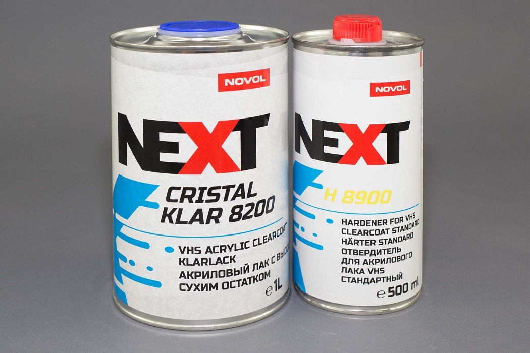 фото Лак акриловый 8200 Cristal klar VHS 2+1 H8900 Next 0.5л+0,25л. 