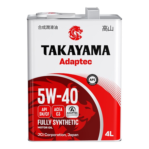фото Моторное масло TAKAYAMA Adaptec Synt 5W-40 C3 API SN/CF 4л металл 