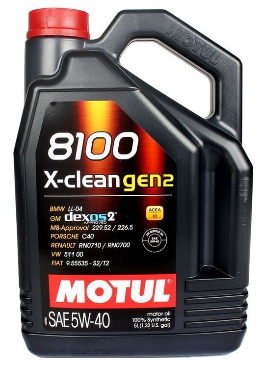 фото Моторное масло MOTUL 8100 X Clean GEN2 5W-40 C3 5л 