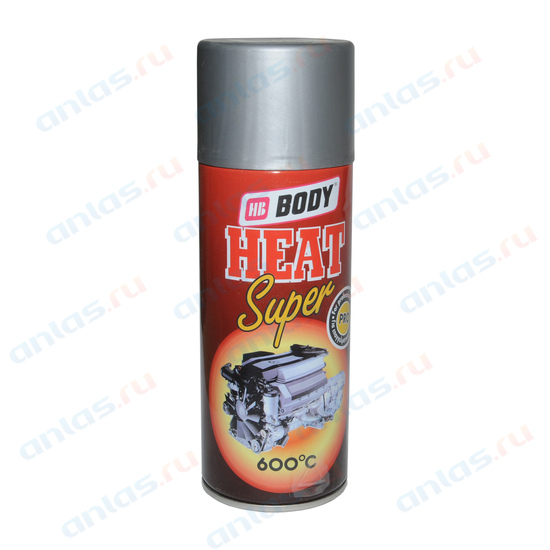 фото Краска аэрозольная термостойкая Body серебристая 400мл 418 