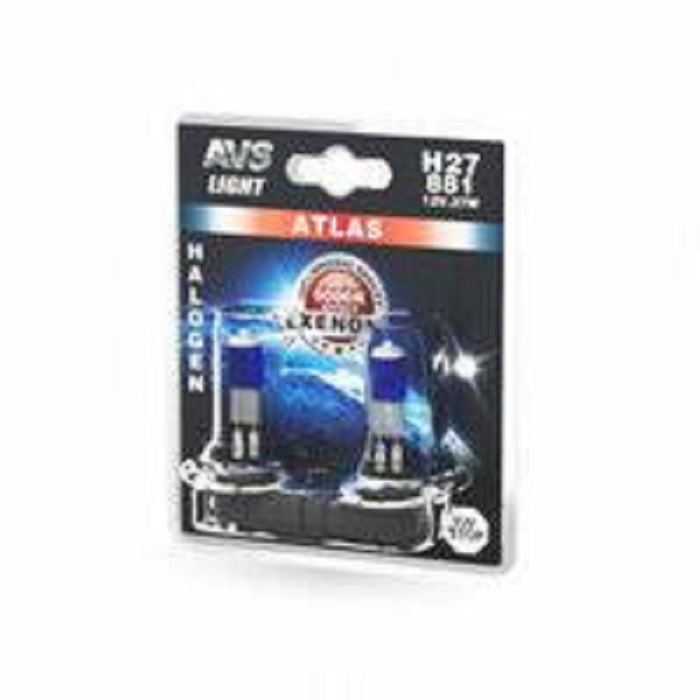 фото Автолампа Atlas AVS 12V 27Вт H27/880 5000K блистер 2шт 