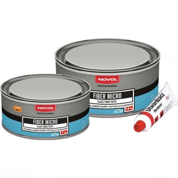 фото Шпатлевка "Novol" со стекловолокном "Fiber MICRO" (1.8кг) 
