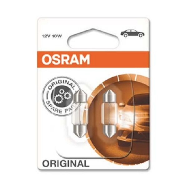 фото Автолампа OSRAM C10W 12V-10W 31mm 2бл 