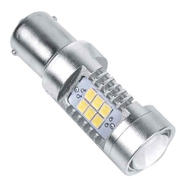 фото Светодиодная лампа Sariti 1157(P21/5W)-3020-14SMD без полярности красный 