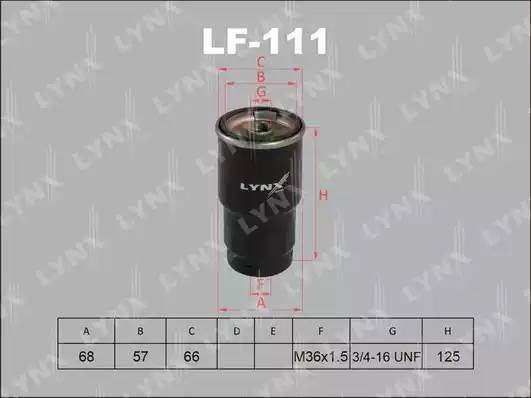фото LF-111 Фильтр топливный LYNXauto 