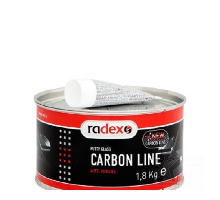 фото Шпатлевка Carbon Line полиэфирная наполняющая Radex с отверд. 1.8 кг 