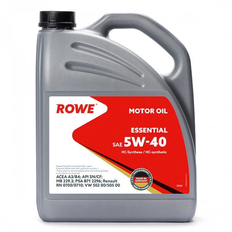 фото Моторное масло ROWE HIGHTEC Essential 5W-40 5л. 
