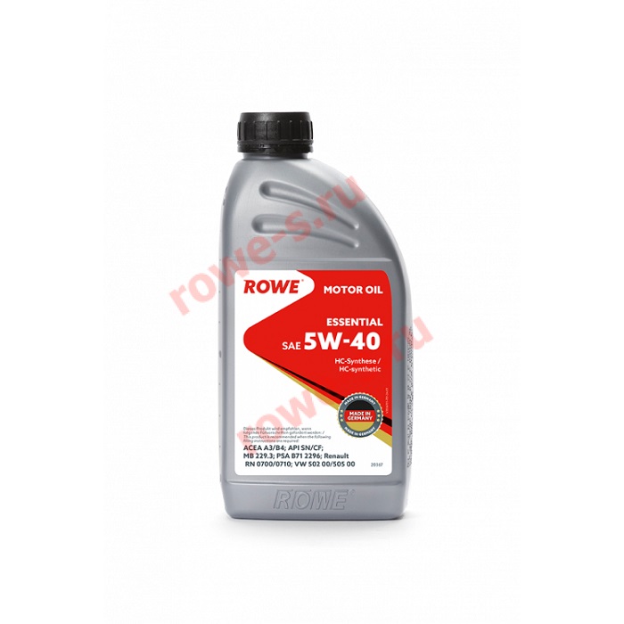 фото Моторное масло ROWE HIGHTEC Essential 5W-40 1л. 
