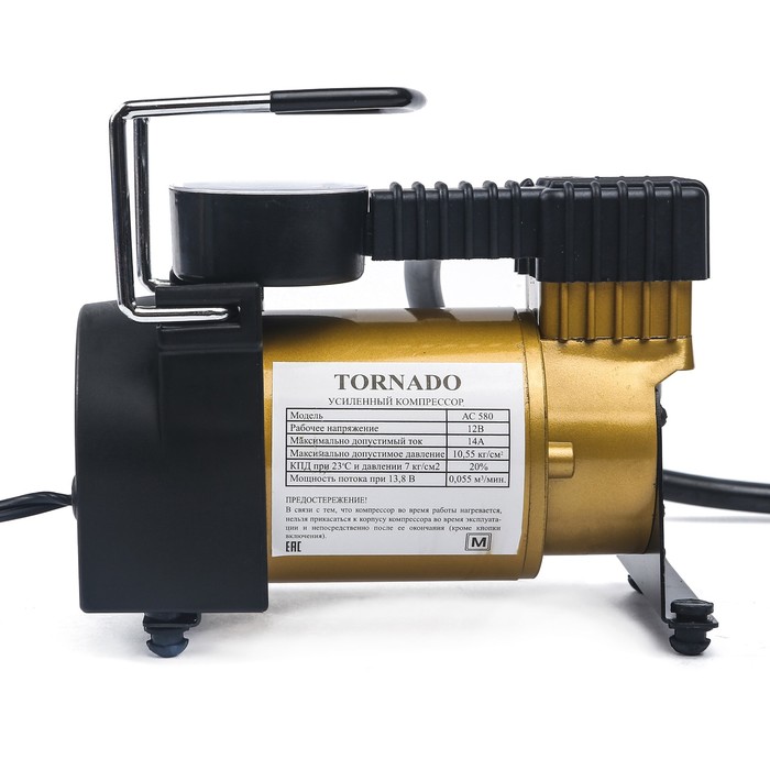 фото Компрессор TORNADO поршневой АС-580 150PSI 12V 35 л/м 