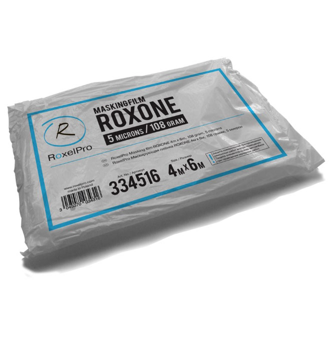 фото Маскирующая прозрачная плёнка ROXONE со стат.эффектом, 4м х 6м, 144 гр, 7 мкм 334516 RoxelPro 