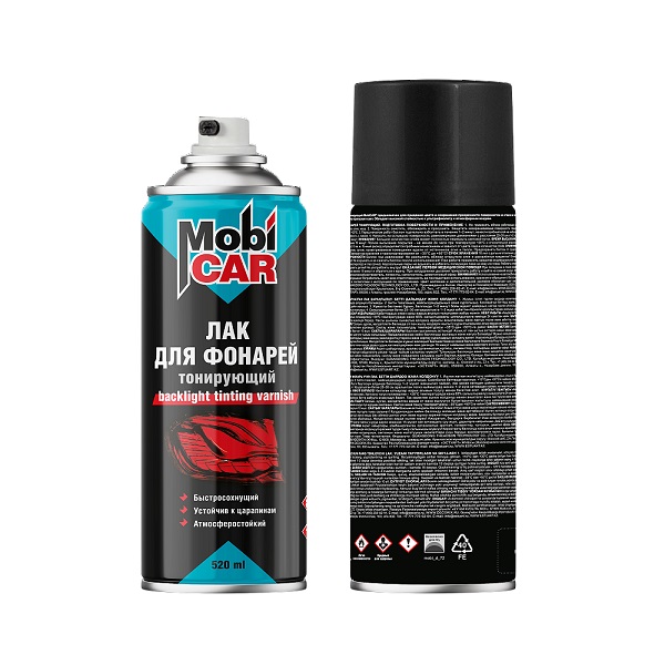 фото Лак для фар глянцевый MobiCAR 520мл бесцветный 