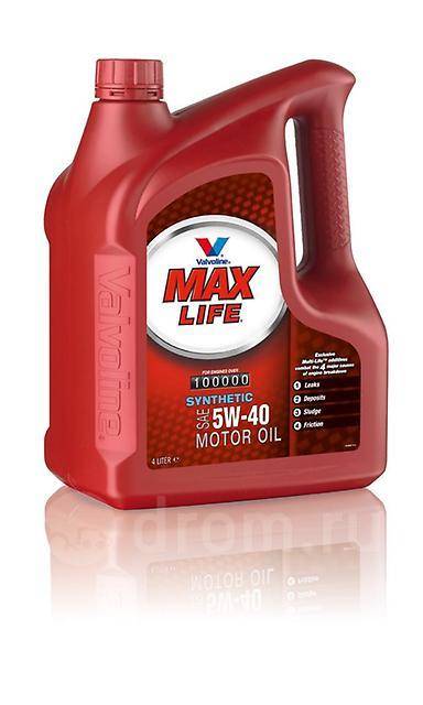 фото Моторное масло Valvoline MAXLIFE SAE 5W-40 4л. 