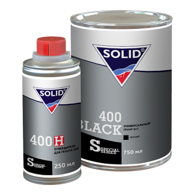 фото Грунт универсальный 3+1 Solid 400 BLACK черный 750+250 мл 