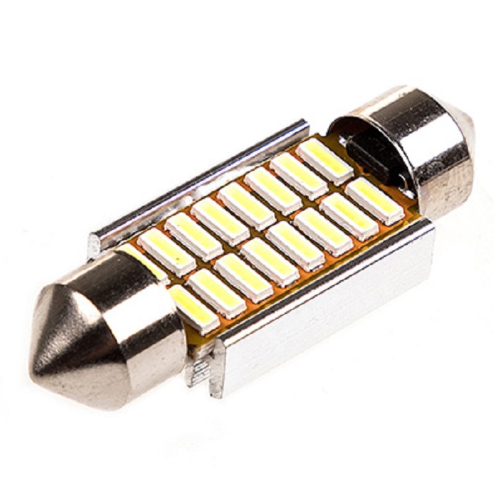 фото Светодиод SKYWAY T11 (C5W) 12V 16SMD (3014) 36мм белая  CANBUS 