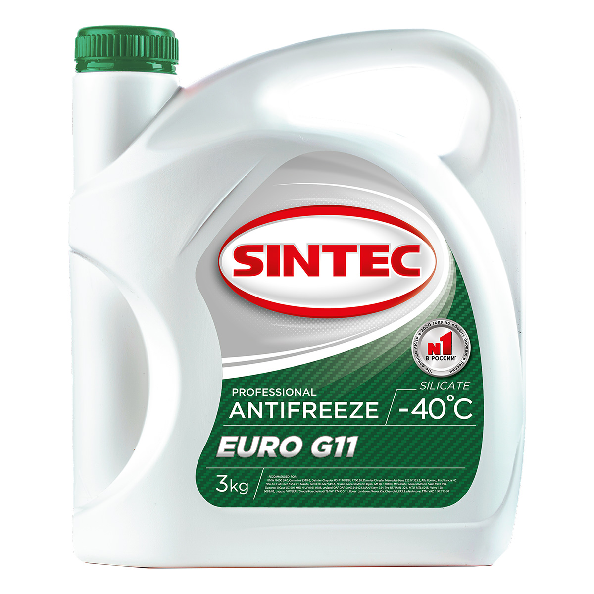 фото Антифриз Sintec Euro G11 (-40) зеленый 3кг   