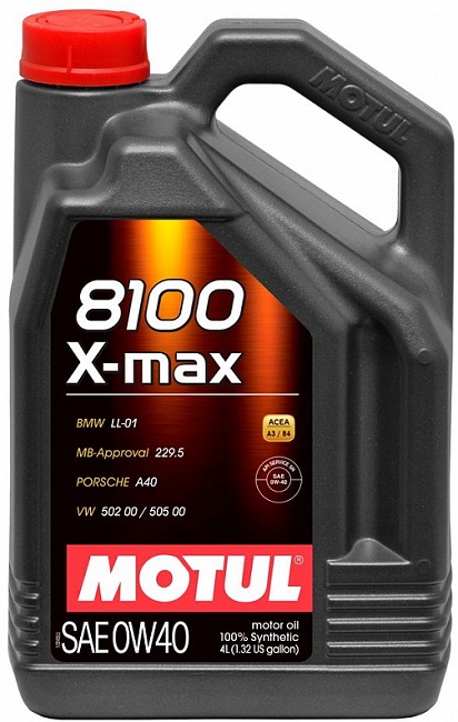 Картинка Моторное масло MOTUL 8100 X MAX 0W-40 A3/B4 4л 