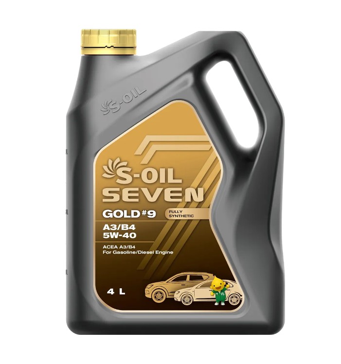 фото Моторное масло S-OIL Seven GOLD #9 A3/B4 5W-40 4л. 
