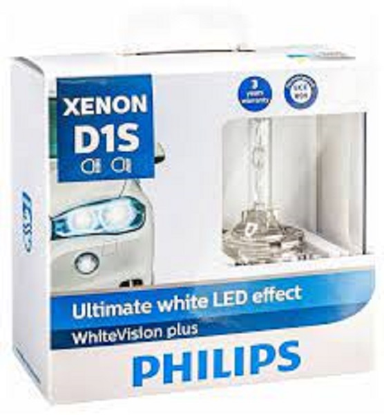 фото Автолампа ксенон Philips D1S 35W+120% Xenon WhiteVision 5000K 2шт 