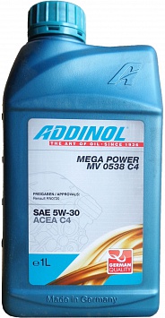фото Моторное масло ADDINOL Mega Power MV 0538 5W-30 C4, 1л 