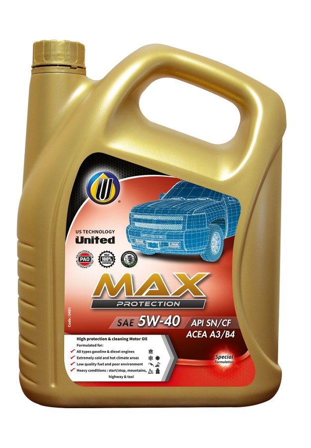 фото Моторное масло United MAX PROTECTION 5W-40 A3/B4 4л 