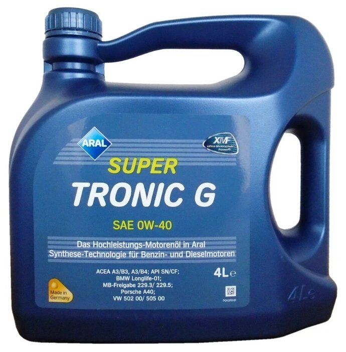 фото Моторное масло Aral SuperTronic G 0W-40 4л 