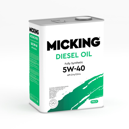 фото Моторное масло MICKING Diesel Oil PRO1 5W-40 CI-4/CH-4 4л 