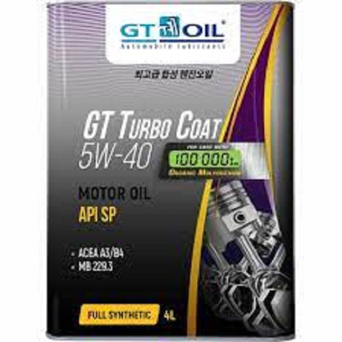 фото Моторное масло GT Oil Turbo Coat 5W-40 SP 4л 