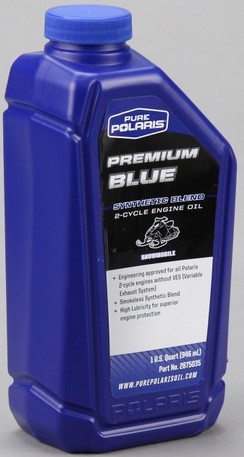 фото Моторное масло PURE POLARIS Premium BLUE Synthetic Blend 2-Cycle Enginе Oil  для 2Т двигателей 0,946 