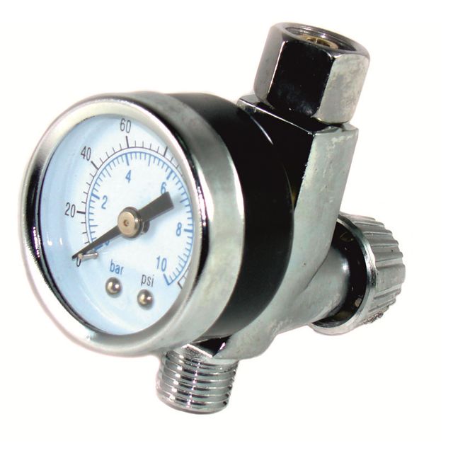 фото Регулятор давления воздуха с манометром 1/4" 0-8 бар Русский Мастер РМ-87326 