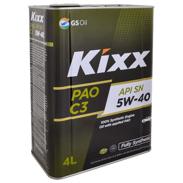 фото Моторное масло KIXX PAO C3 5W-40 SN/CF 4л 
