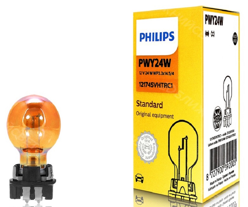 фото Автолампа Philips 12V PWY24W Yellow 24W 