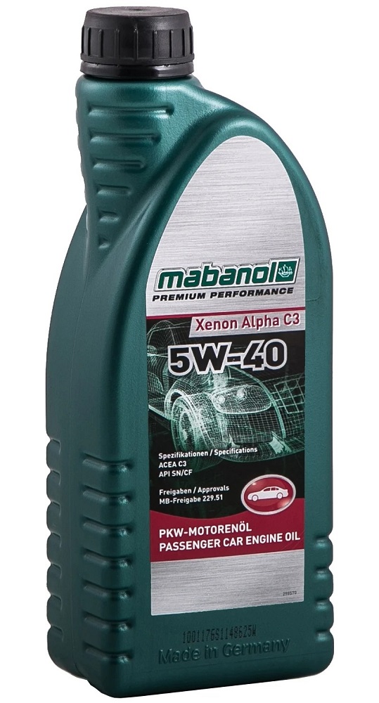 фото Моторное масло MABANOL Xenon Alpha C3 5W-40  ACEA  A3/B4, C3 1л 