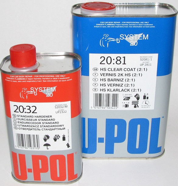 фото U-POL Лак Clear 2:1 S2081 HS + отвердитель 2032/М 1+0,5л 