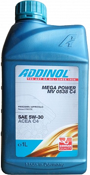 фото Моторное масло ADDINOL Mega Power MV 0538 5W-30 C4, 1л 