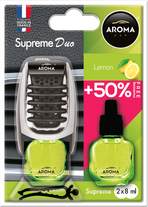 фото Ароматизатор на дефлектор AROMA CAR Supreme Duo (дополн.блок) Lemon 
