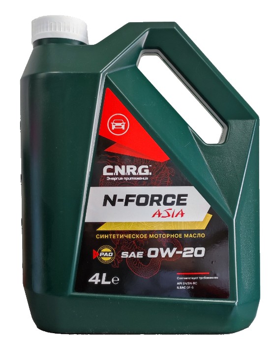 фото Моторное масло C.N.R.G. N-Force Asia 0W-20 SN/CF-5, 4л в пластике 