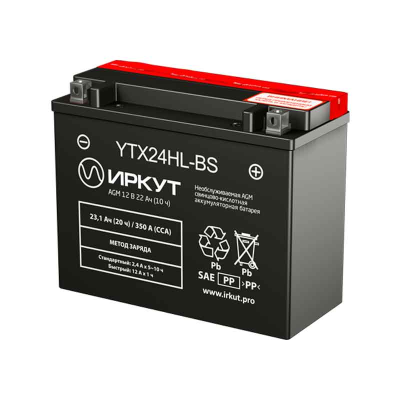 фото Аккумулятор ИРКУТ YTX24HL-BS 