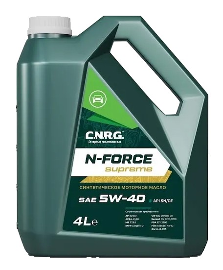 фото Моторное масло C.N.R.G. N-Force Supreme 5W-40 SN/CF, 4л в пластике 