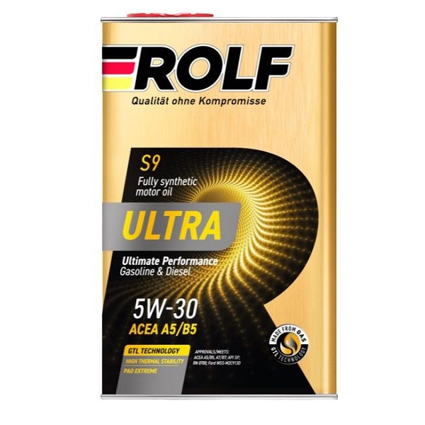 фото Моторное масло ROLF Ultra 5W-30 A5/B5 SP 4 L металл 