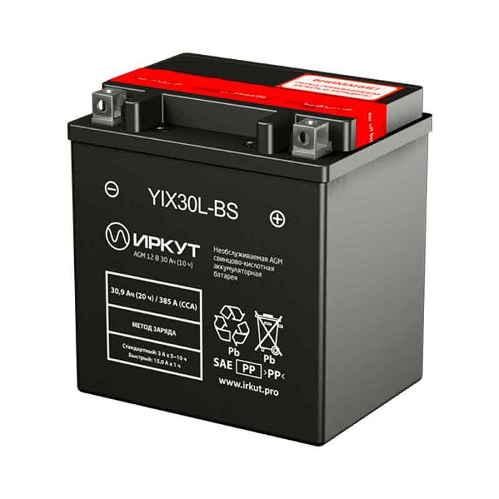 фото Аккумулятор ИРКУТ YIX30L-GEL 