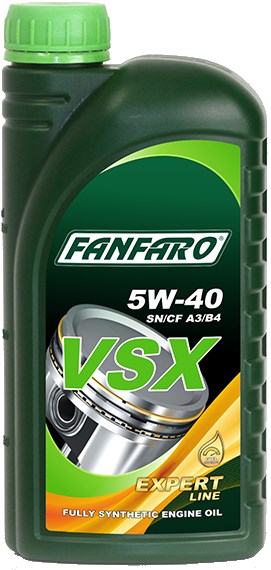Картинка Моторное масло Fanfaro VSX SAE 5W-40 API SN/SM/CF/1L 