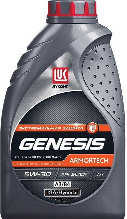 фото Моторное масло Лукойл Genesis Armortech 5W-30 A3/B4 Kia/Hyundai 1л 