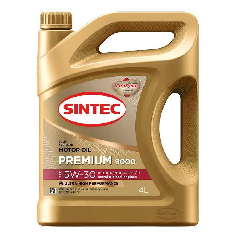 фото Моторное масло SINTEC PREMIUM 9000 SAE 5W-30 ACEA A3/B4 4л 