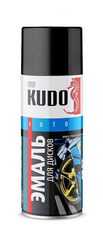 фото Краска аэрозольная для дисков черная матовая Kudo 520 мл KU-5206 