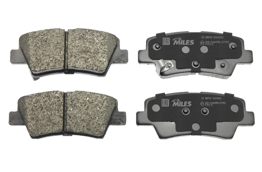 фото Колодки тормозные задние MILES (HYUNDAI SOLARIS, I30 II, I40, TUCSON(JM), KIA SOUL, RIO III) E410062 
