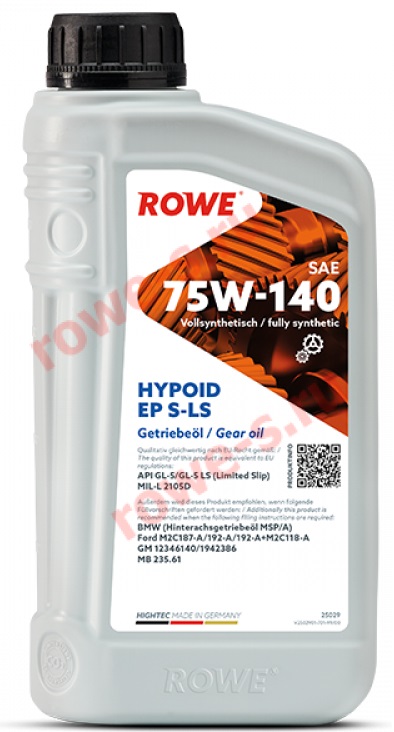 фото Трансмиссионное масло ROWE Hightec Hypoid EP S-LS, 75W-140, 1 л 