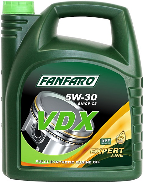 Картинка Моторное масло Fanfaro VDX SAE 5W-30 API SN/CF/5L 