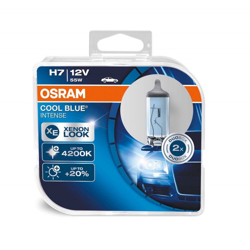 Картинка Автолампа OSRAM H7 12V-55W Cool Blue Intense (Eurobox 2шт) 