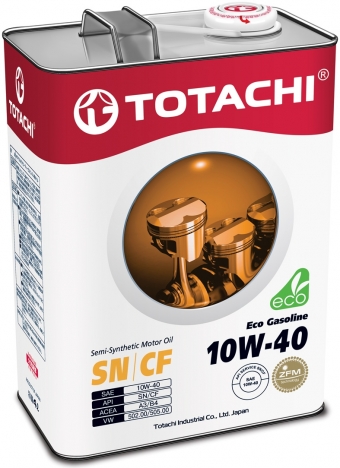 фото Моторное масло TOTACHI Eco Gasolinel Semi-Synthetic SN/CF 10W-40 4л 